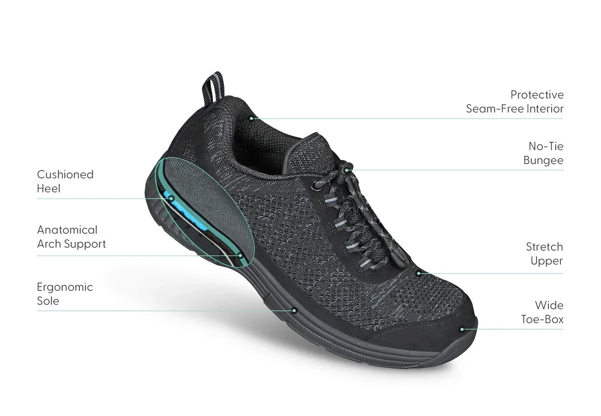 Orthofeet Lava No-Tie Black