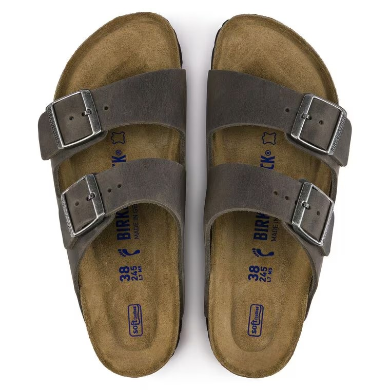 Birkenstock Arizona Soft Footbed Oiled Leather Iron