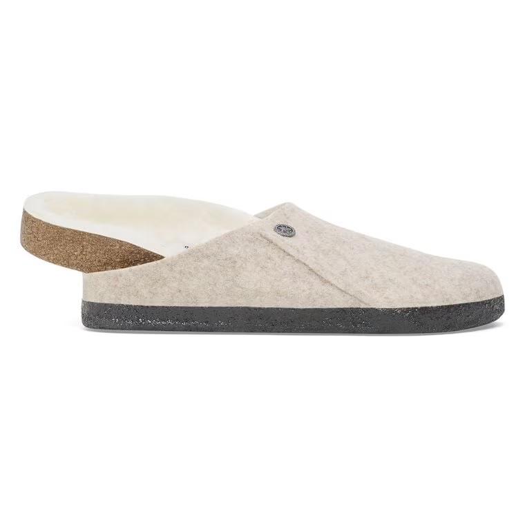 Birkenstock Zermatt Shearling Wool Felt Eggnog/Eggshell