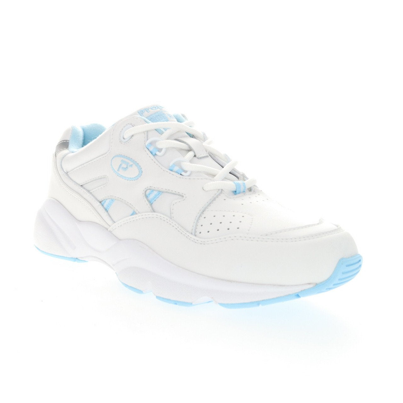 Propet Womens Stability Walker White/Lt Blue