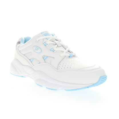 Propet Womens Stability Walker White/Lt Blue
