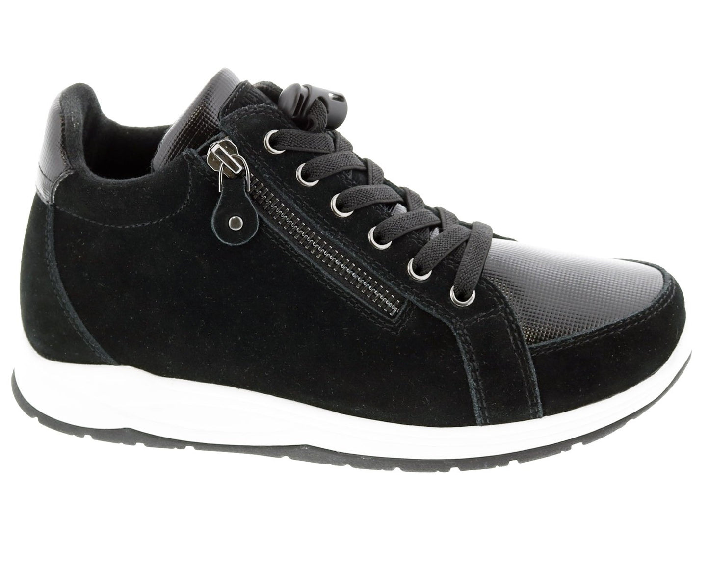 Drew Strobe Black Suede Combo