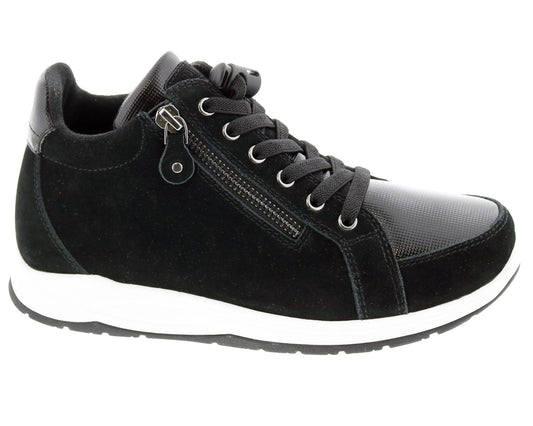 Drew Strobe Black Suede Combo