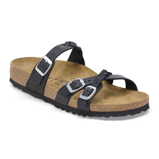 Birkenstock Franca Braided Oiled Leather Black