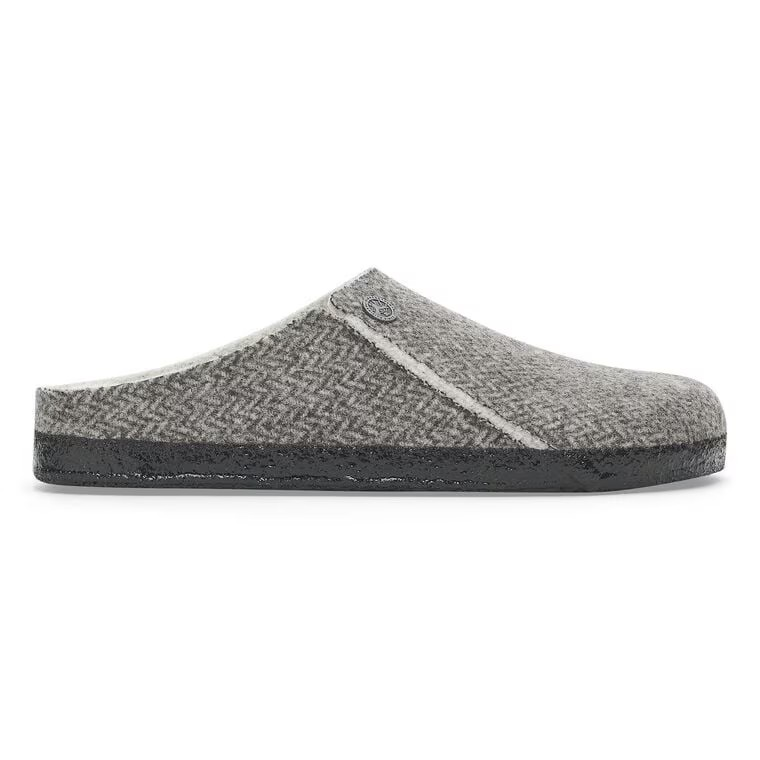 Birkenstock Zermatt Shearling Wool Felt Herringbone Grey