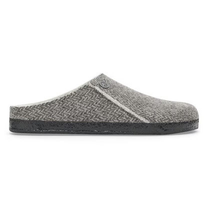 Birkenstock Zermatt Shearling Wool Felt Herringbone Grey