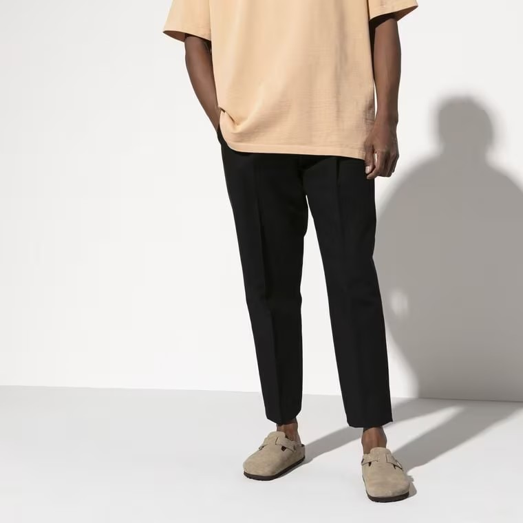 Birkenstock Boston Soft Footbed Suede Leather Taupe