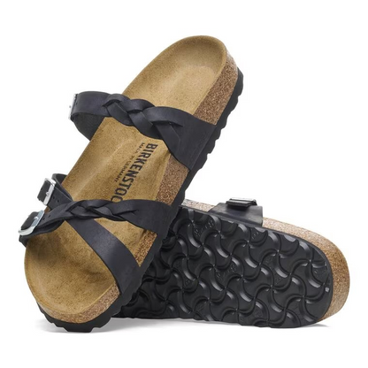 Birkenstock Franca Braided Oiled Leather Black