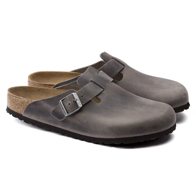 Birkenstock Boston Soft Footbed Oiled Leather Iron