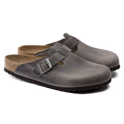 Birkenstock Boston Soft Footbed Oiled Leather Iron