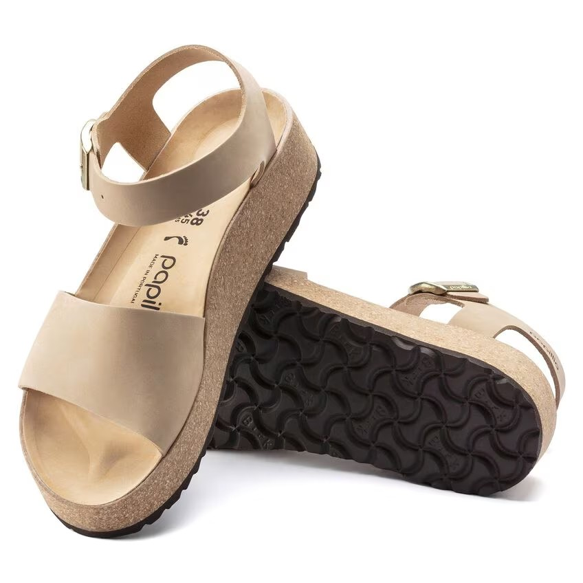 Birkenstock Glenda Nubuck Leather Sandcastle