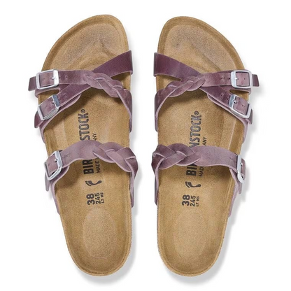 Birkenstock Franca Braided Oiled Leather Lavender
