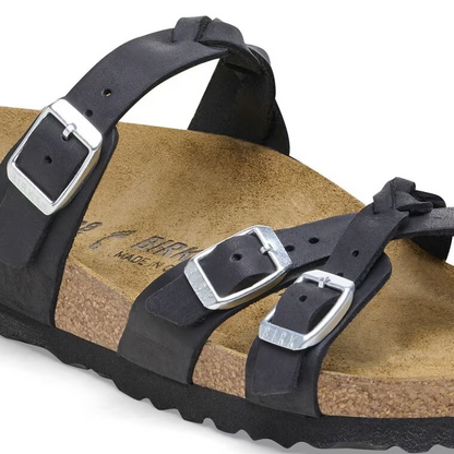 Birkenstock Franca Braided Oiled Leather Black