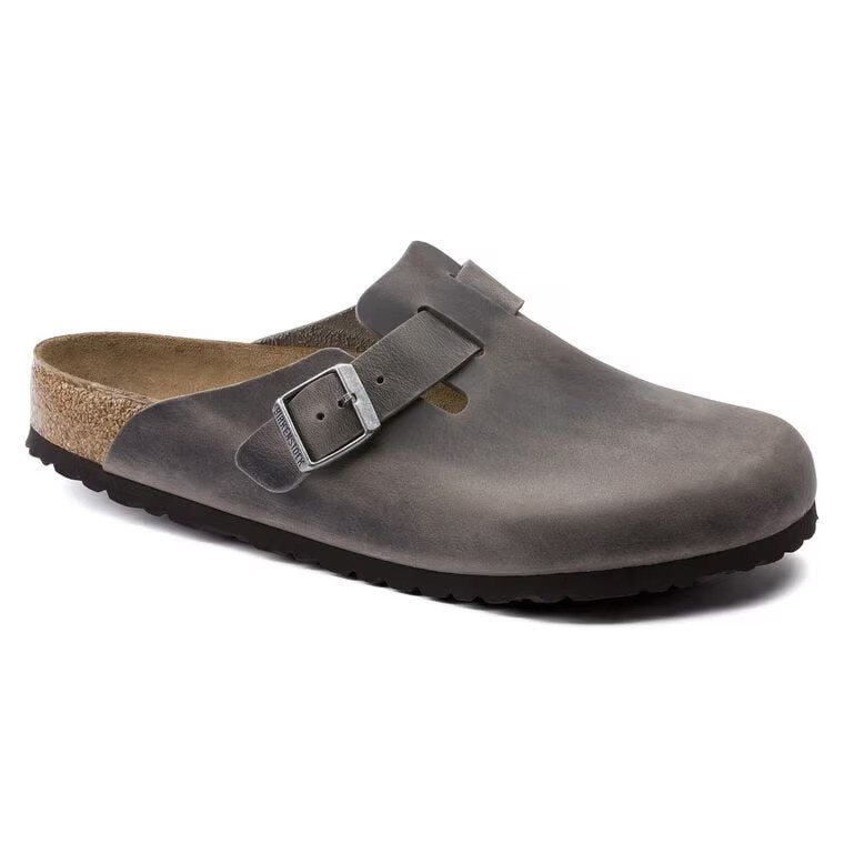 Birkenstock Boston Soft Footbed Oiled Leather Iron