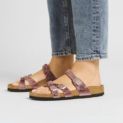 Birkenstock Franca Braided Oiled Leather Lavender