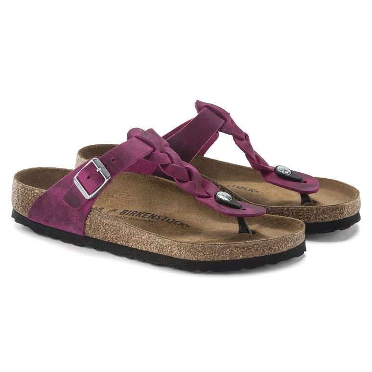 Birkenstock Gizeh Braided Oiled Leather Festival Fuchsia