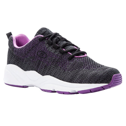 Propet Womens Stability Fly Black/Berry