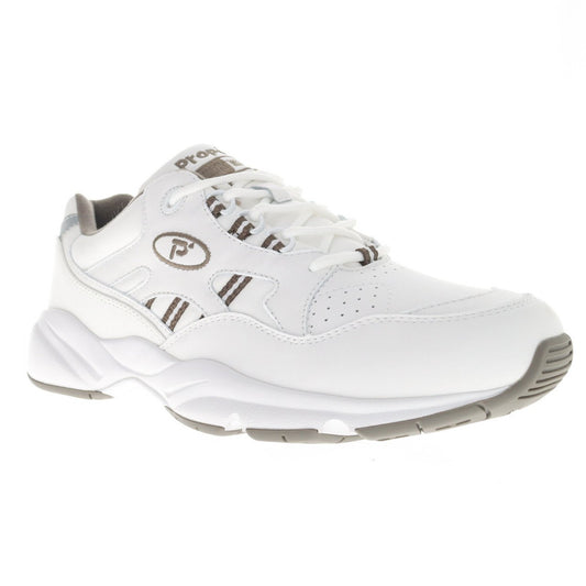 Propet Mens Stability Walker White/Taupe