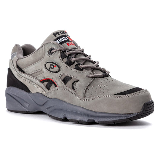 Propet Mens Stability Walker Grey/Black Nubuck