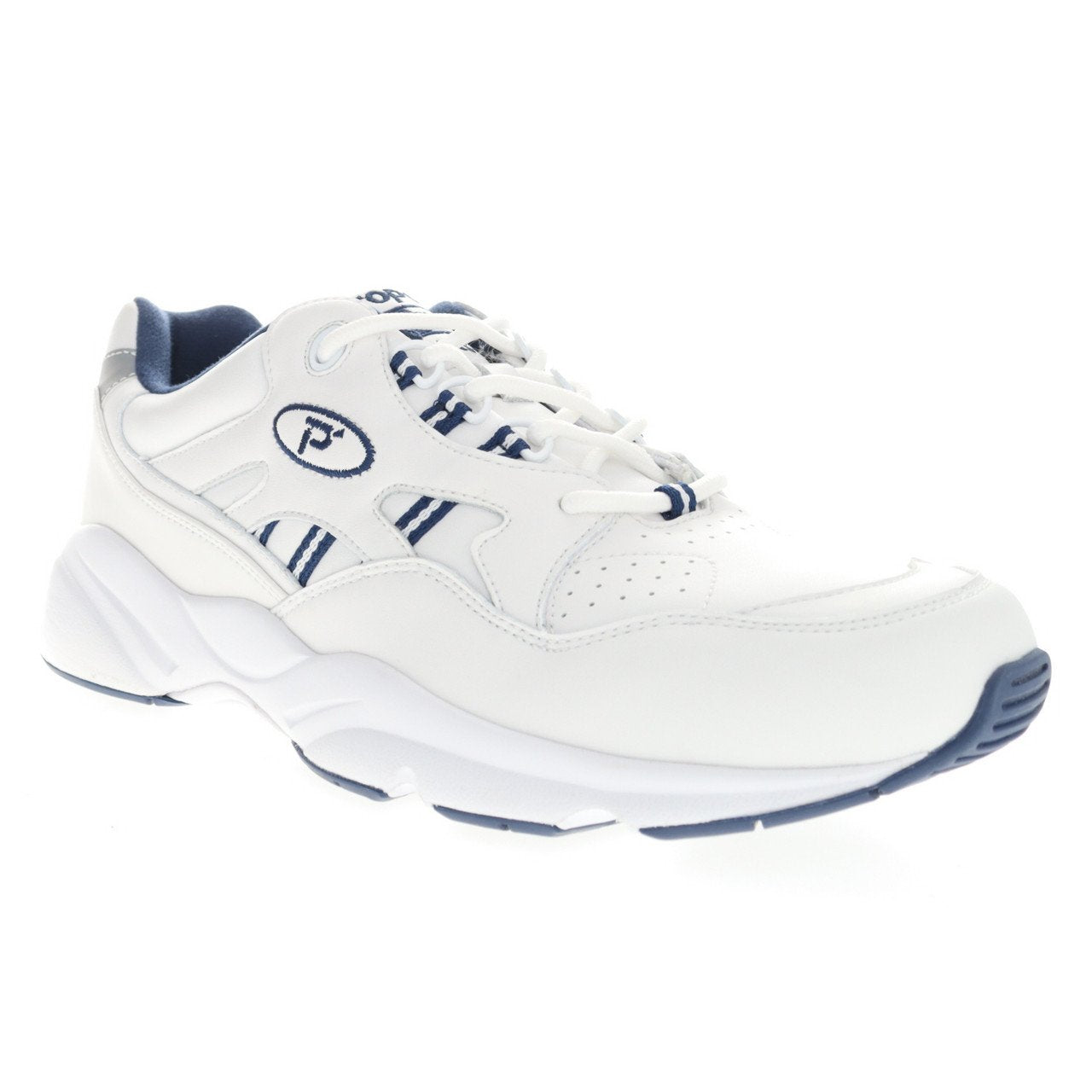 Propet Mens Stability Walker White/Navy
