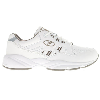 Propet Mens Stability Walker White/Taupe