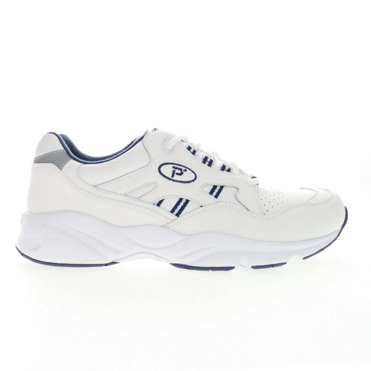 Propet Mens Stability Walker White/Navy