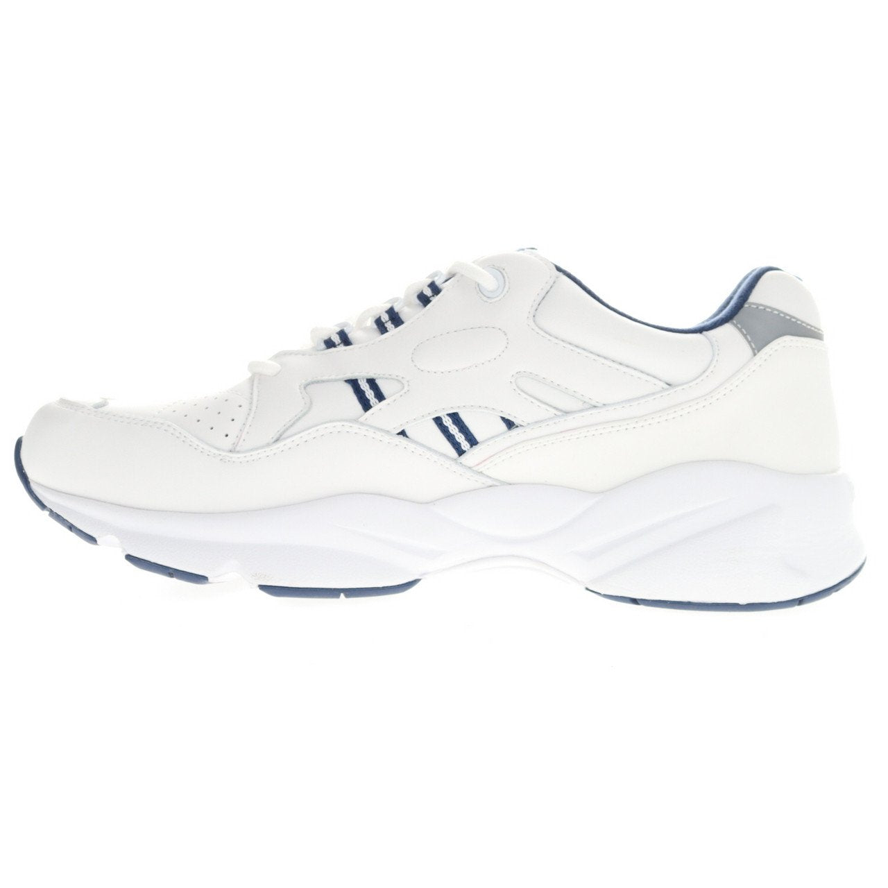 Propet Mens Stability Walker White/Navy