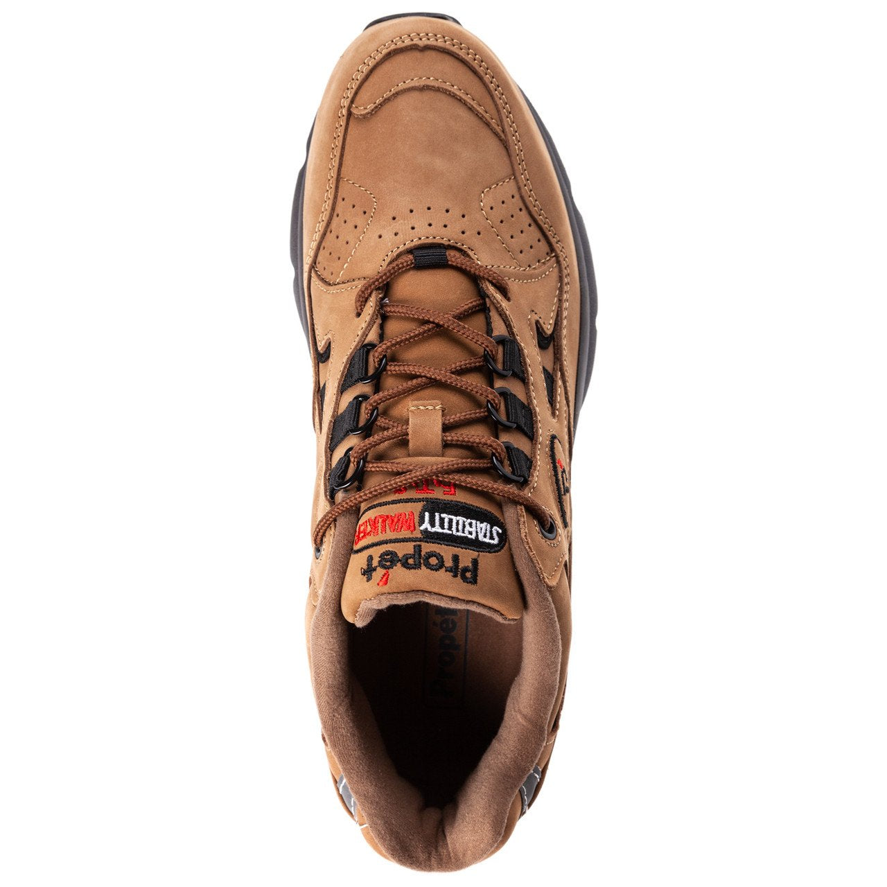 Propet Mens Stability Walker Choco/Black Nubuck