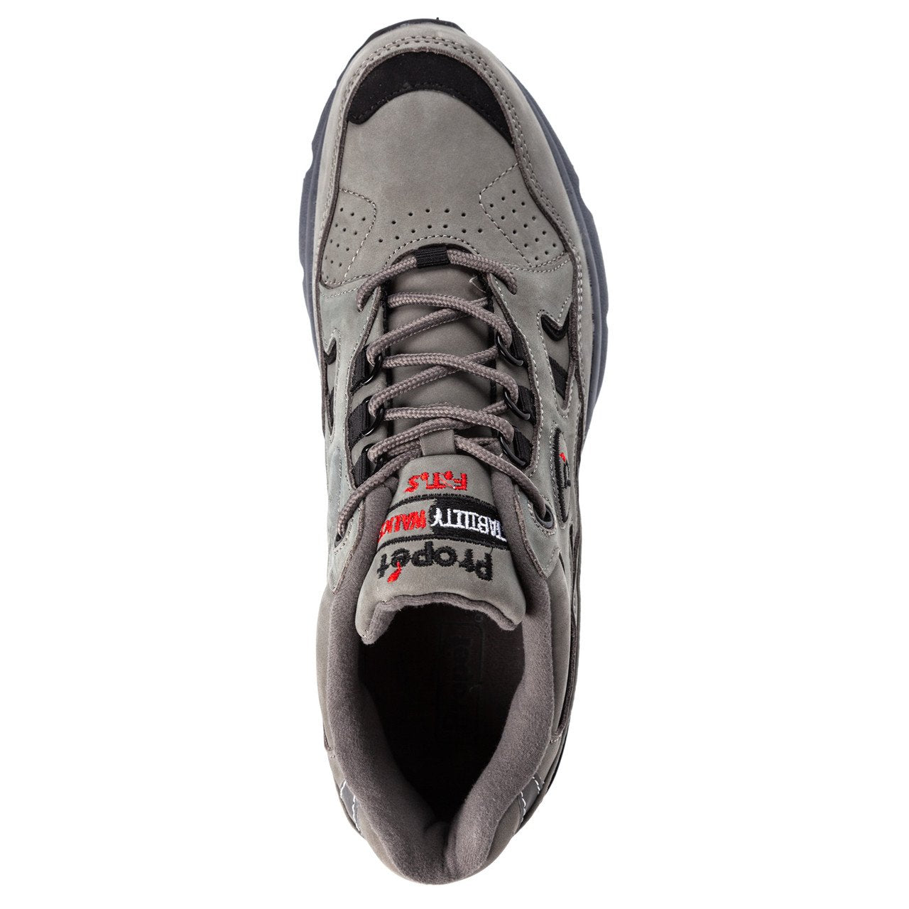 Propet Mens Stability Walker Grey/Black Nubuck