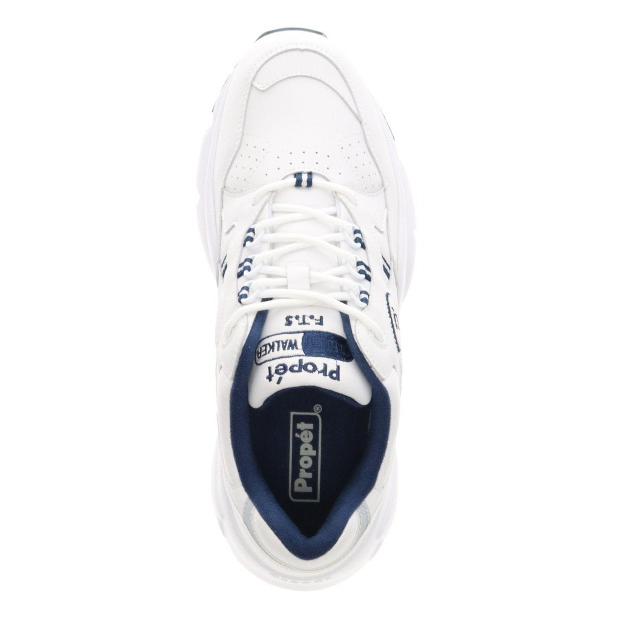 Propet Mens Stability Walker White/Navy