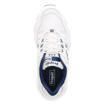 Propet Mens Stability Walker White/Navy