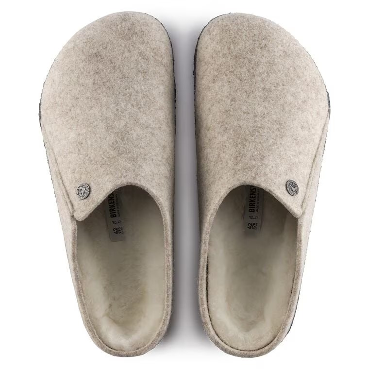 Birkenstock Zermatt Shearling Wool Felt Eggnog/Eggshell