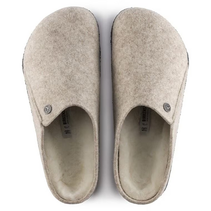 Birkenstock Zermatt Shearling Wool Felt Eggnog/Eggshell