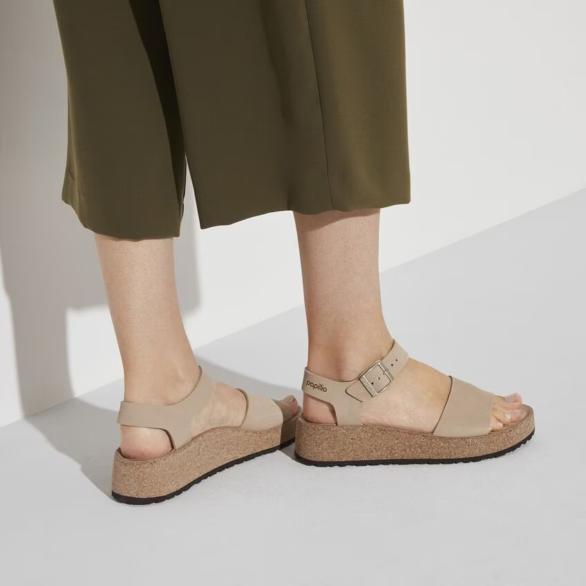 Birkenstock Glenda Nubuck Leather Sandcastle