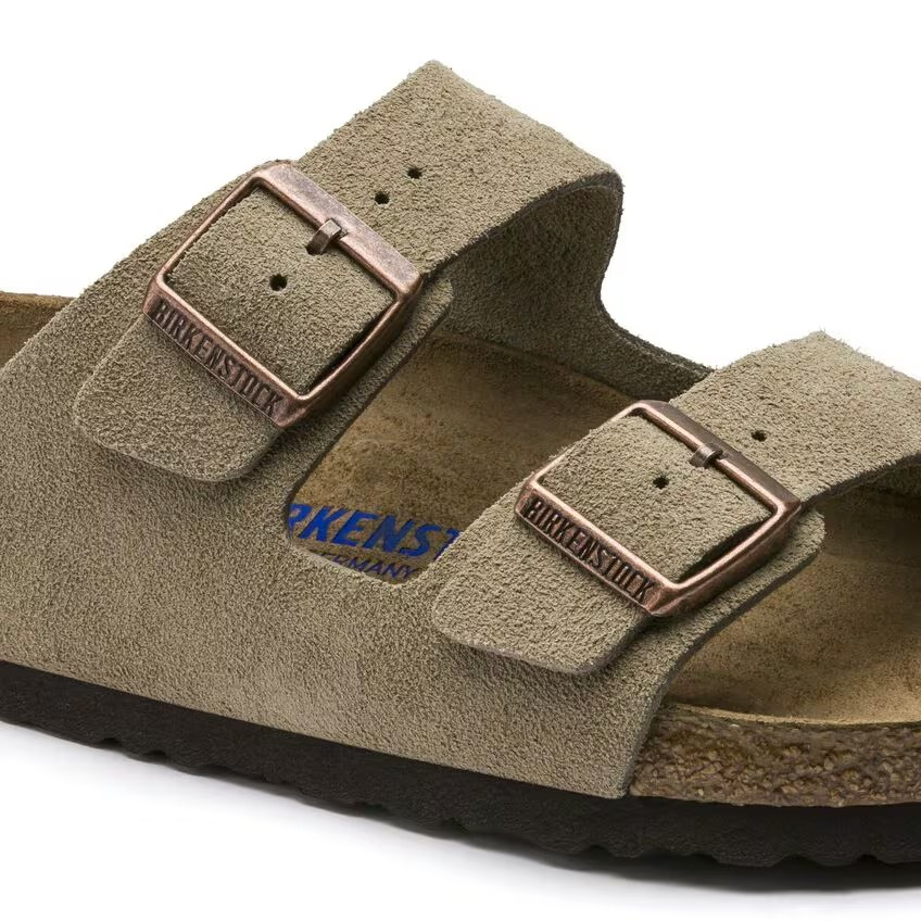 Birkenstock Arizona Soft Footbed Suede Leather Taupe
