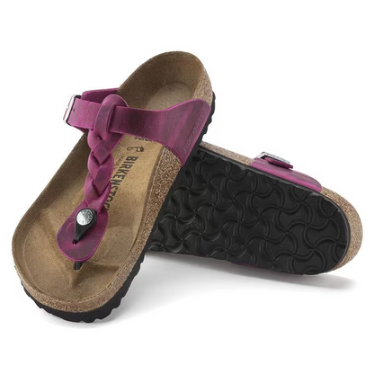 Birkenstock Gizeh Braided Oiled Leather Festival Fuchsia