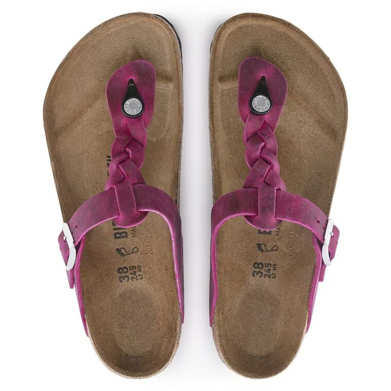 Birkenstock Gizeh Braided Oiled Leather Festival Fuchsia
