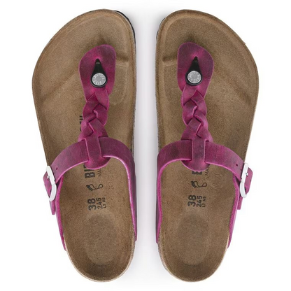 Birkenstock Gizeh Braided Oiled Leather Festival Fuchsia