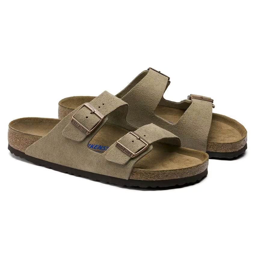 Birkenstock Arizona Soft Footbed Suede Leather Taupe