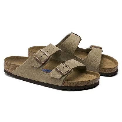 Birkenstock Arizona Soft Footbed Suede Leather Taupe