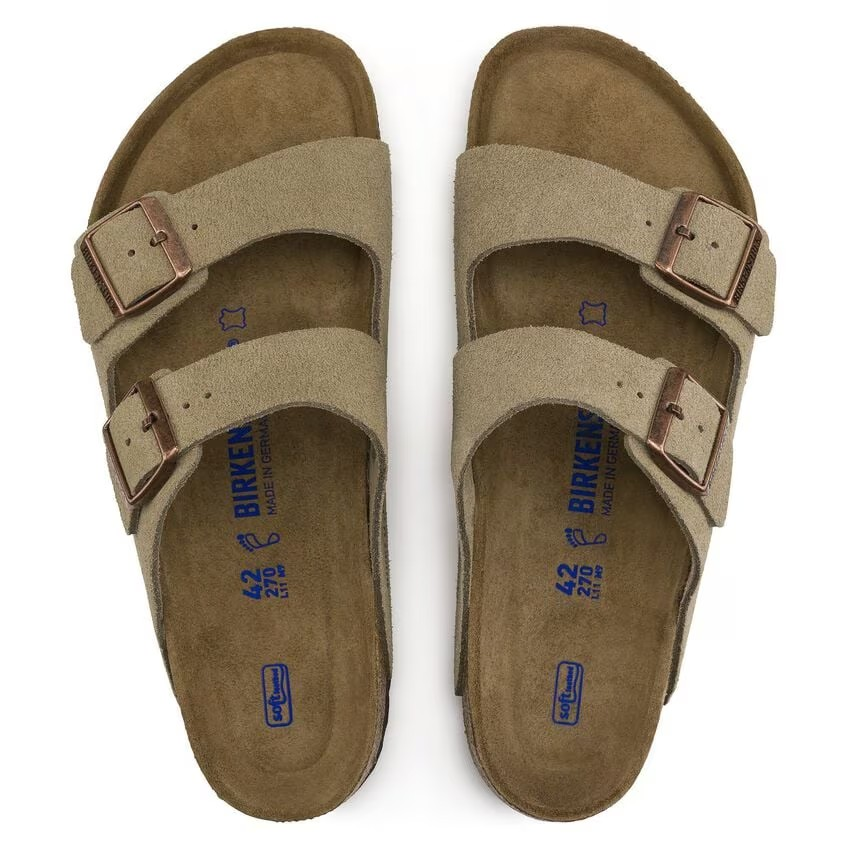 Birkenstock Arizona Soft Footbed Suede Leather Taupe