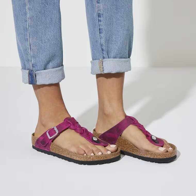 Birkenstock Gizeh Braided Oiled Leather Festival Fuchsia