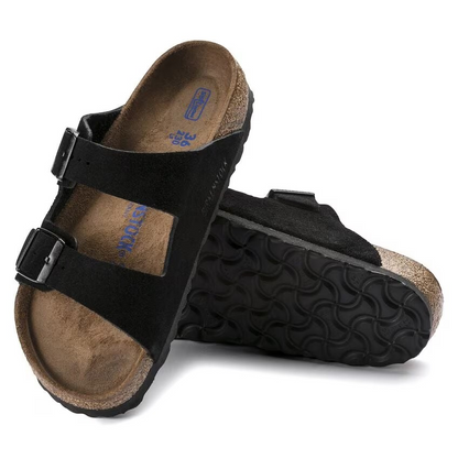 Birkenstock Arizona Soft Footbed Suede Leather Black