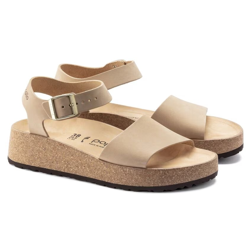Birkenstock Glenda Nubuck Leather Sandcastle