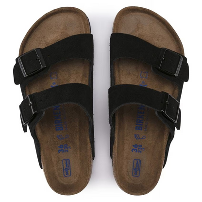 Birkenstock Arizona Soft Footbed Suede Leather Black