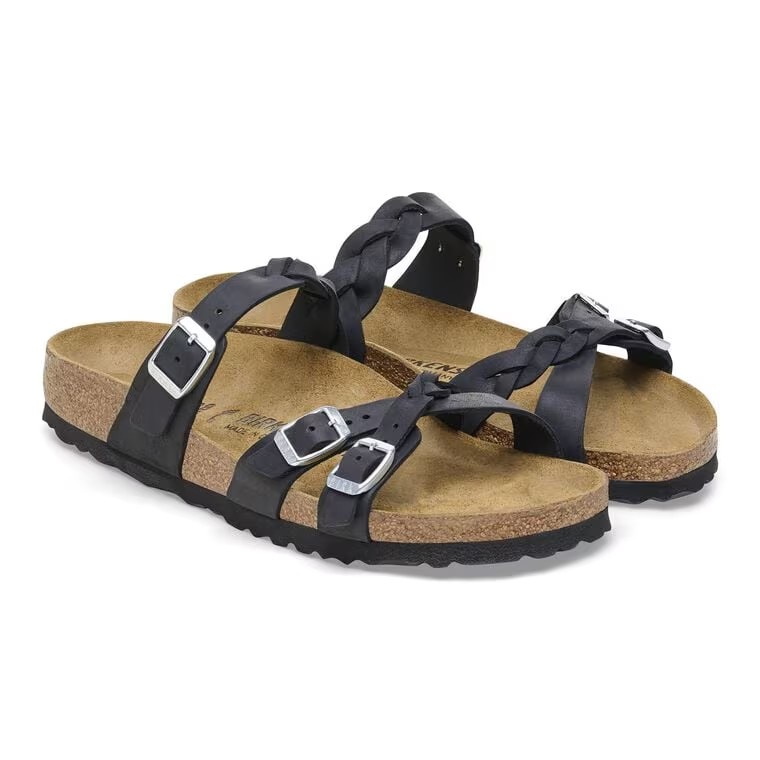 Birkenstock Franca Braided Oiled Leather Black