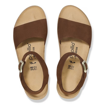 Birkenstock Glenda Nubuck Leather Dark Tea